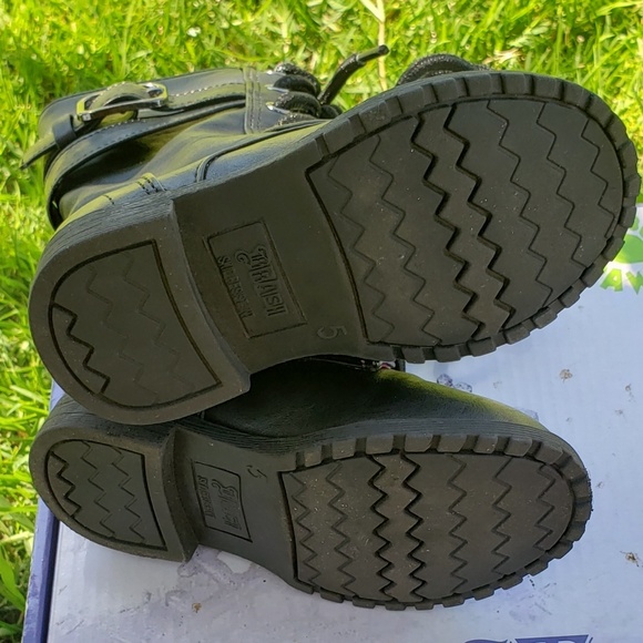 Brash Laceup Zipper Combat Boots - Picture 3 of 3